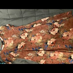 Very soft pink floral loose dress